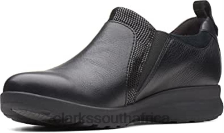 Black Clarks Women's Un Adorn Zip Loafer 840401411 Women Clarks Black