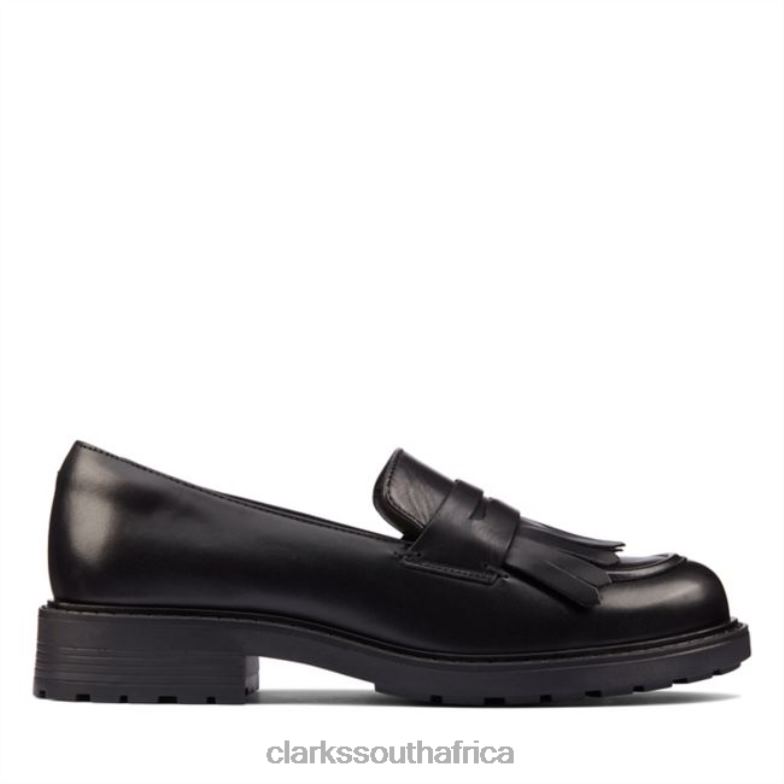Black Hi Shine Leather Clarks Orinoco 2 Loafer 840406195 Women Clarks Black Hi Shine Leather