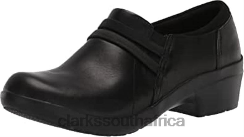 Black Leather Clarks Women's Angie Style Loafer 84040664 Women Clarks Black Leather