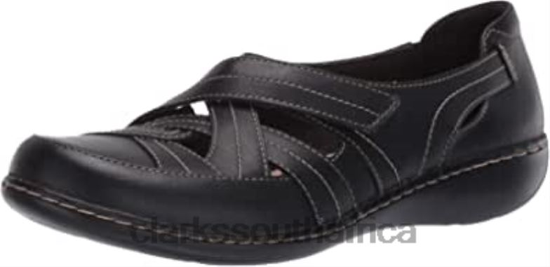 Black Leather Clarks Women's Ashland Rosa Loafer 840401552 Women Clarks Black Leather