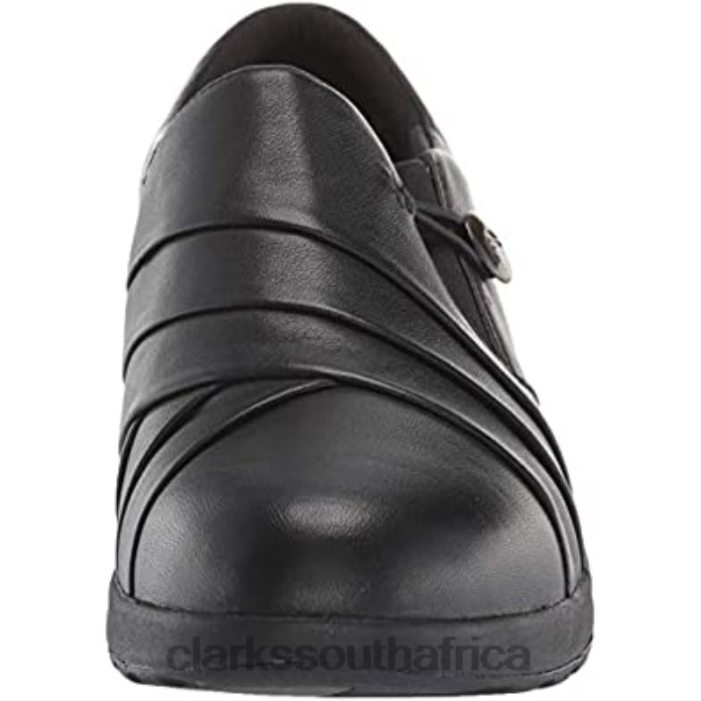 Black Leather Clarks Women's Un Adorn Loopun Adorn Loop Loafer 840402528 Women Clarks Black Leather