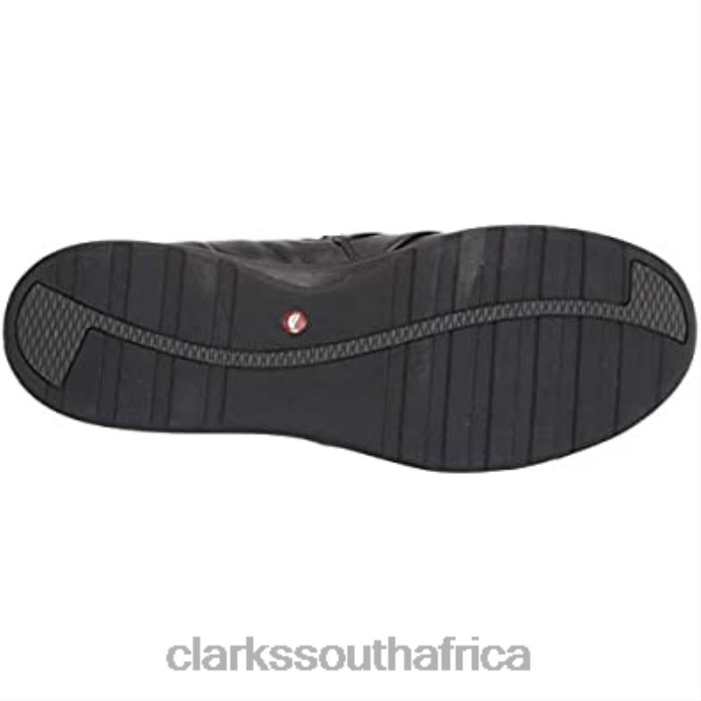 Black Leather Clarks Women's Un Adorn Loopun Adorn Loop Loafer 840402528 Women Clarks Black Leather