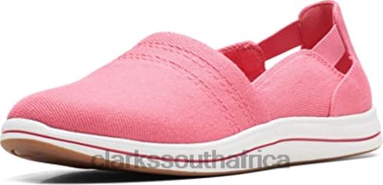 Bright Coral Canvas Clarks Women's Breeze Step Loafer 840402688 Women Clarks