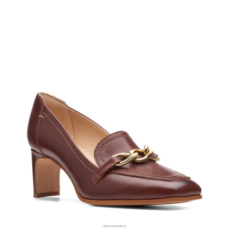 British Tan Lea Seren 55 Trim Clarks 840403044 Women Clarks British Tan Lea