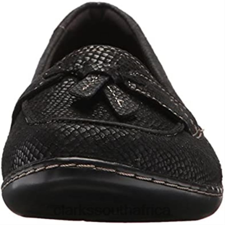 Clarks Black Interest Women's Ashland Bubble Loafer 840401137 Women Clarks Black Interest