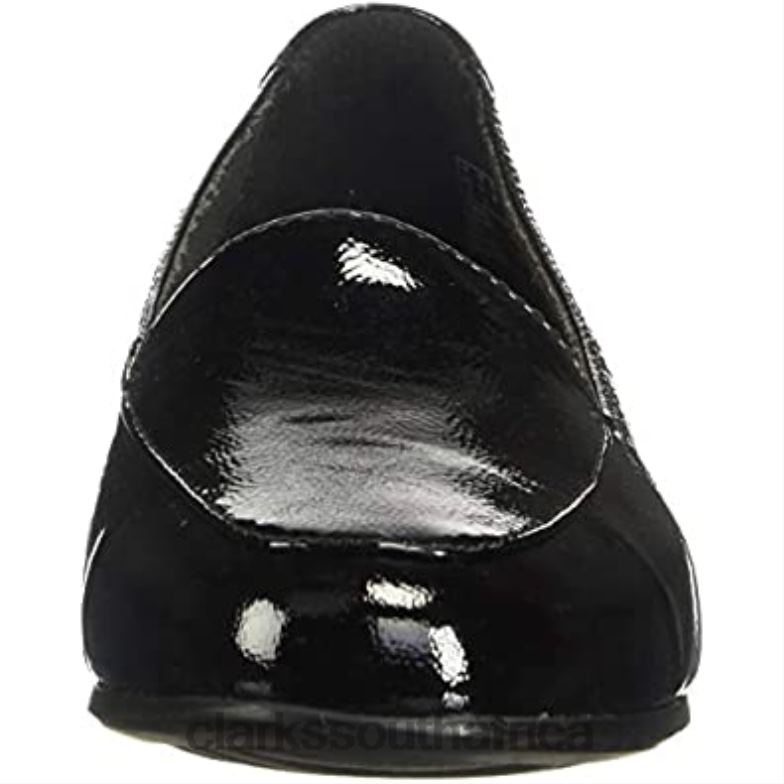 Clarks Black Patent Women's Juliet Lora Loafer 840401569 Women Clarks Black Patent