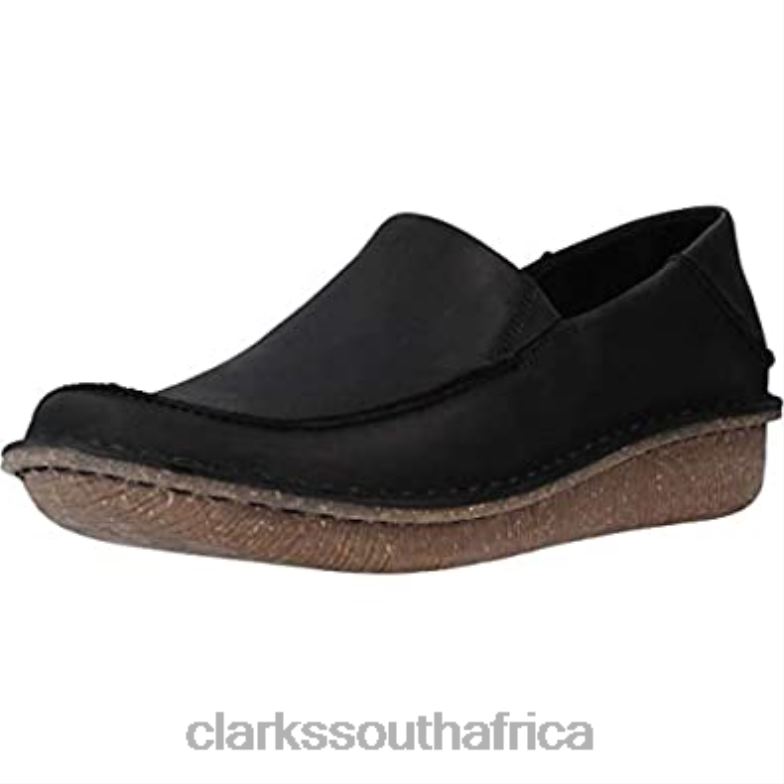 Clarks Black Women's Fun Ny Go Loafers 84040161 Women Clarks Black Leather Black Leather