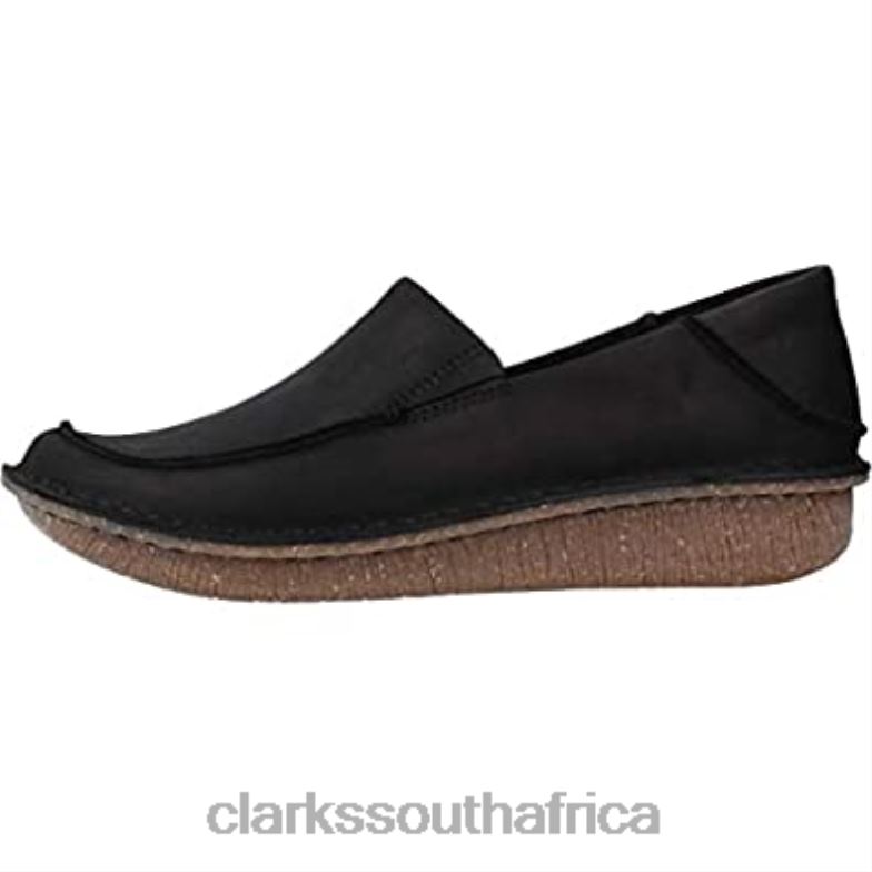 Clarks Black Women's Fun Ny Go Loafers 84040161 Women Clarks Black Leather Black Leather