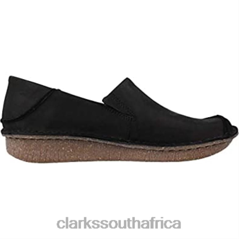 Clarks Black Women's Fun Ny Go Loafers 84040161 Women Clarks Black Leather Black Leather
