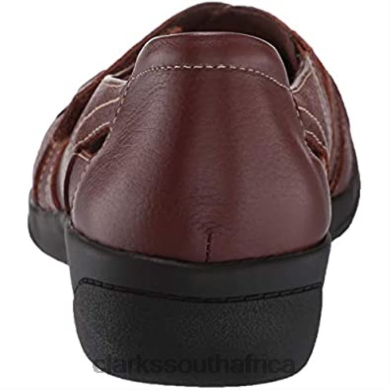Clarks Mahoga Ny Leather Women's Cheyn Tulip Loafer 840402833 Women Clarks Mahogany Leather