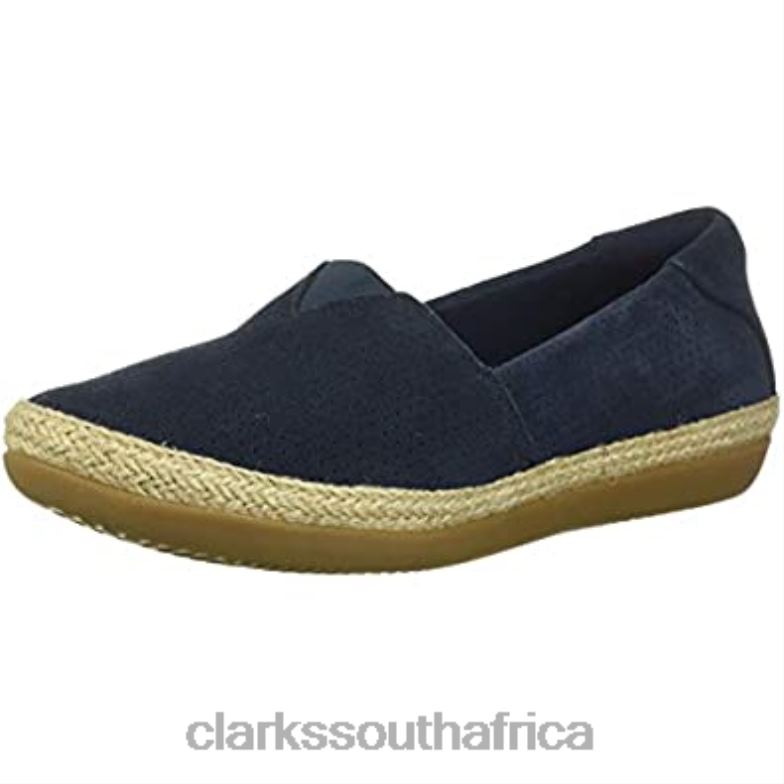 Clarks Navy Suede Women's Danelly Sky Loafer 840401929 Women Clarks