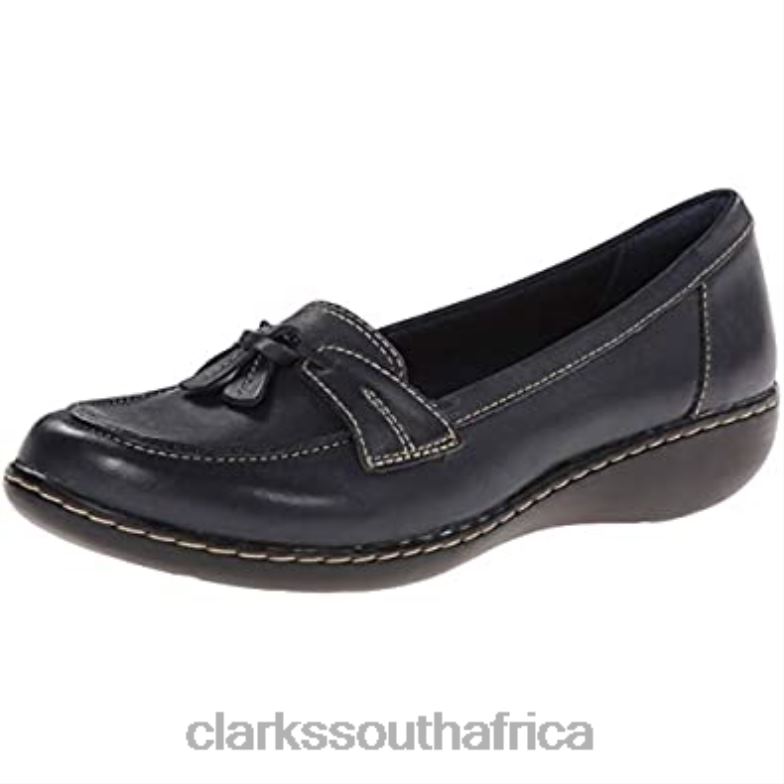 Clarks Navy Women's Ashland Bubble Slip-On Loafer 840402241 Women Clarks