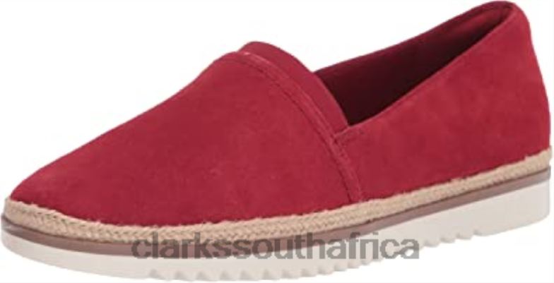 Clarks Red Suede Women's Serena Paige Loafer 840402745 Women Clarks Red Suede