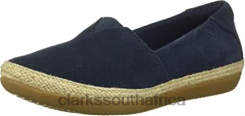 Clarks Women's Danelly Sky Loafer Navy Suede 840401930 Women Clarks Navy Suede
