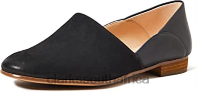 Clarks Women's Pure Tone Loafer Flat Black 840402066 Women Clarks Black Combi Black Combi