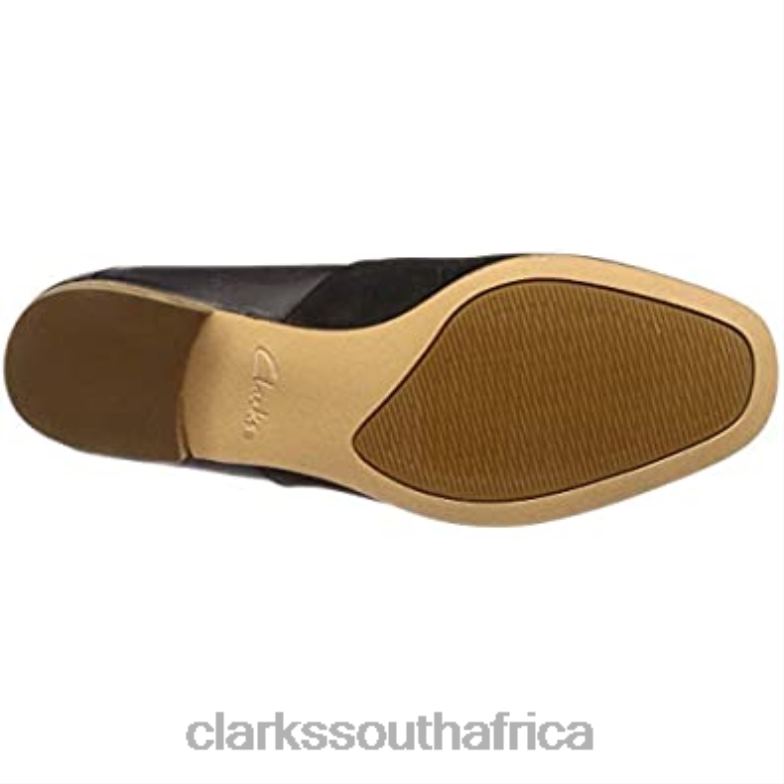 Clarks Women's Pure Tone Loafer Flat Black 840402066 Women Clarks Black Combi Black Combi