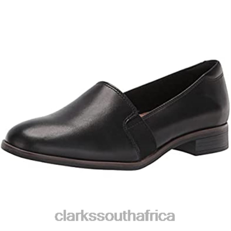 Clarks Women's Trish Diva Loafer Black Leather 840401322 Women Clarks Black Leather