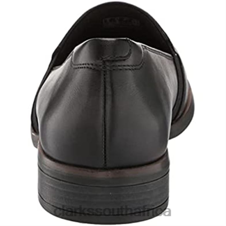 Clarks Women's Trish Diva Loafer Black Leather 840401322 Women Clarks Black Leather