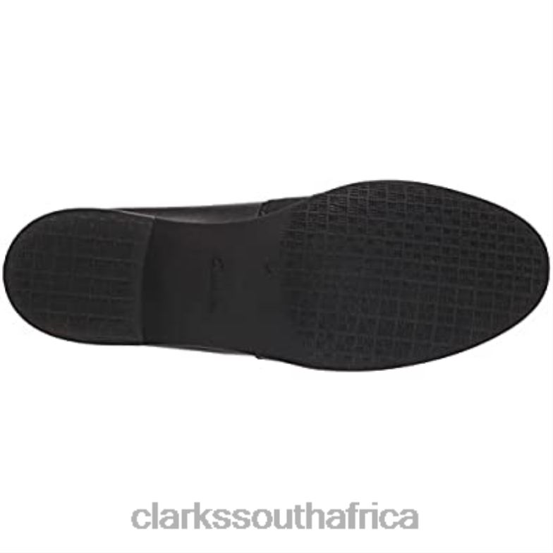 Clarks Women's Trish Diva Loafer Black Leather 840401322 Women Clarks Black Leather