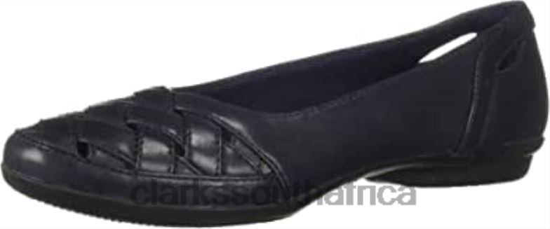 Navy Leather Clarks Women's Gracelmaze Loafer Flat 840401827 Women Clarks Navy Leather