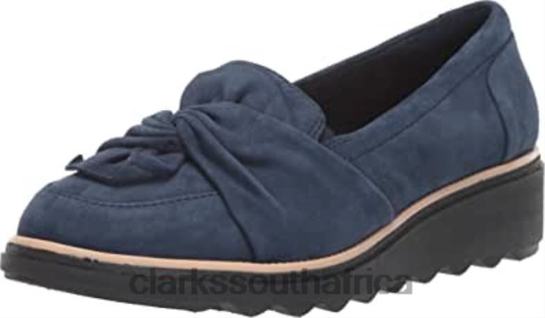 Navy Suede Clarks Women's Sharon Dasher Loafer 84040291 Women Clarks