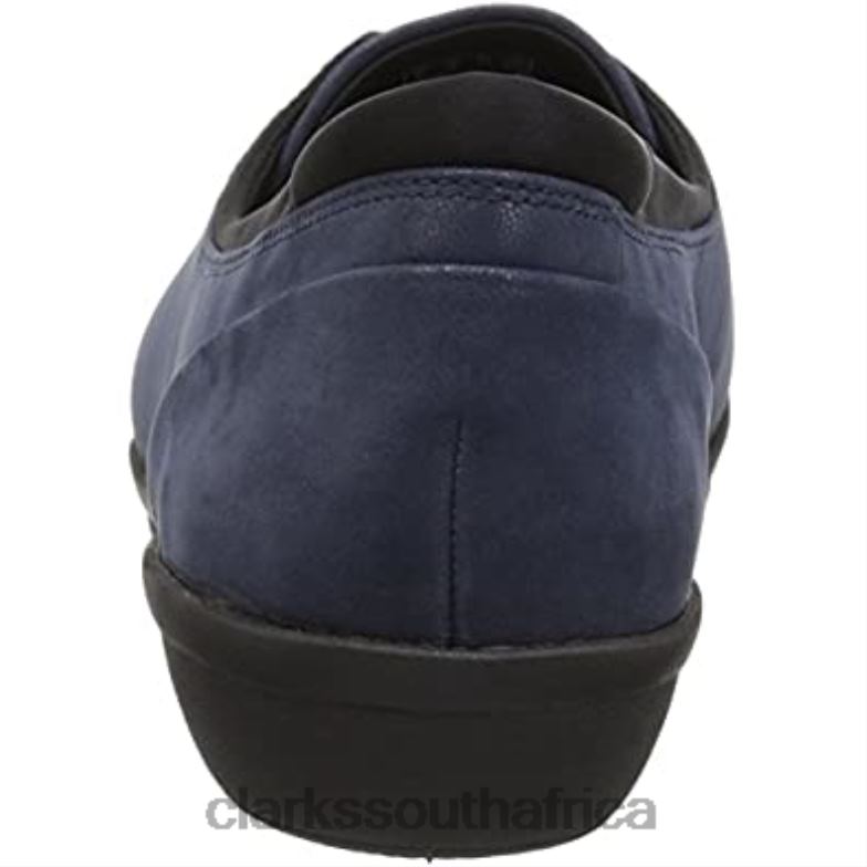 Navy Synthetic Nubuck Clarks Women's Ayla Band Loafer 840401600 Women Clarks Navy Synthetic Nubuck