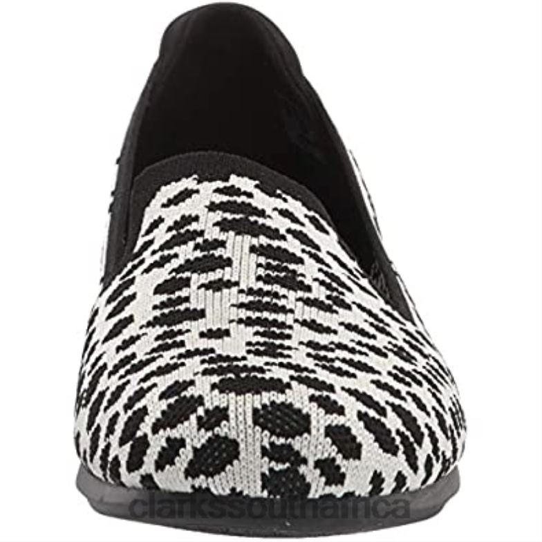 White Black Interest Knit Women's Carly Dream Loafer Clarks 840402956 Women Clarks White Black Interest Knit