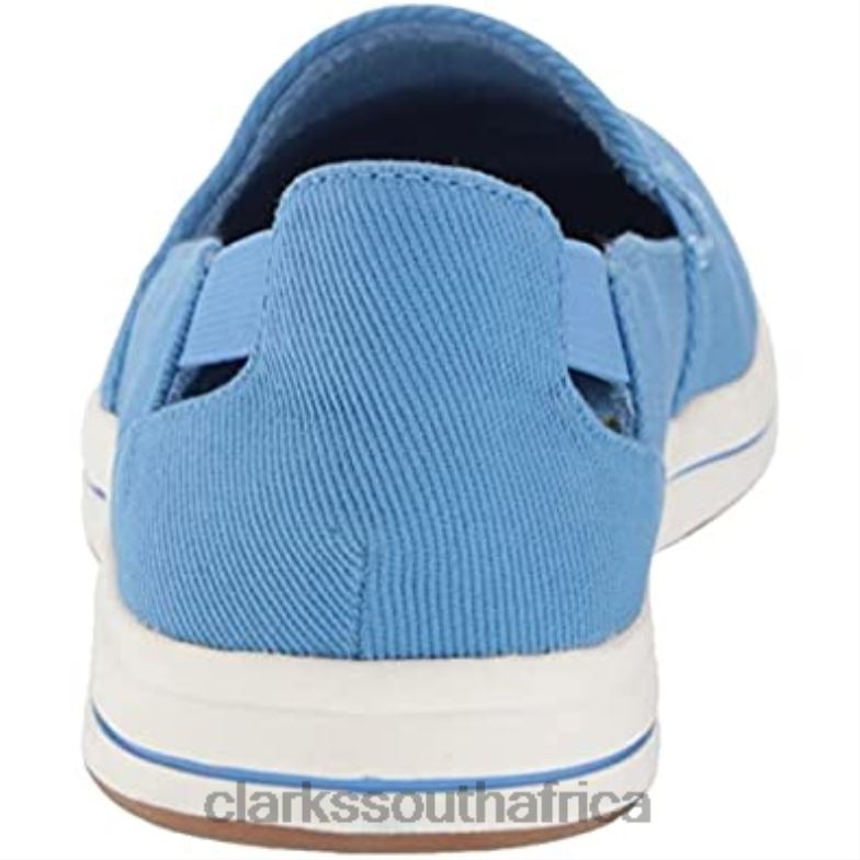 Women's Breeze Step Loafer Clarks Blue Canvas 840401047 Women Clarks Blue Canvas