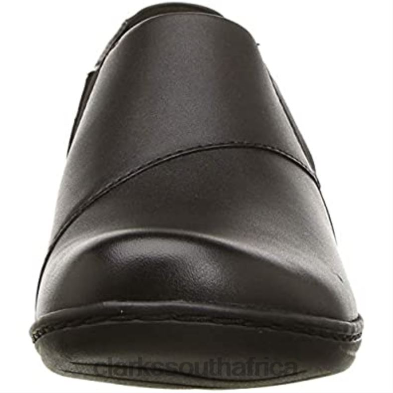 Women's Channing Fiona Loafer Clarks Black Leather 840401423 Women Clarks Black Leather