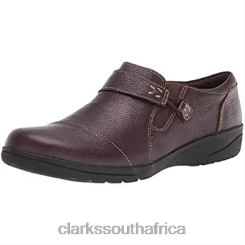 Women's Cheyn O Nyx-Black Tumbled Leather Clarks Dark Brown Tumbled Leather 840402285 Women Clarks Dark Brown Tumbled Leather