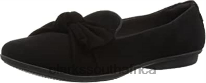 Women's Graceljonas Loafer Flat Black Suede Clarks 84040334 Women Clarks Black Suede