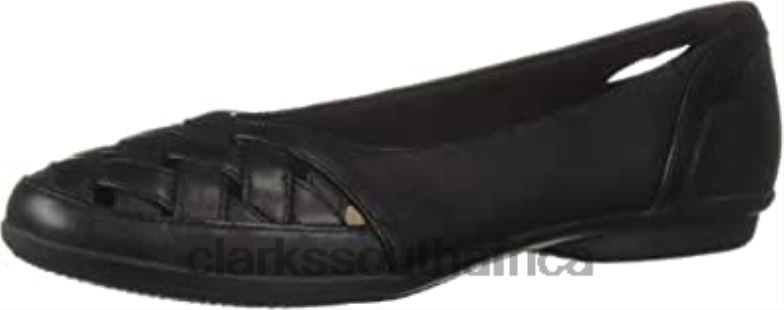 Women's Gracelmaze Loafer Flat Black Leather Clarks 840401486 Women Clarks