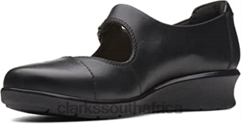 Women's Hope Henley Loafers Clarks Black 84040597 Women Clarks Black Leather