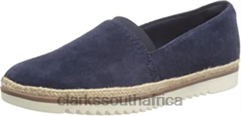 Women's Serena Paige Loafer Navy Suede Clarks 84040742 Women Clarks Navy Suede
