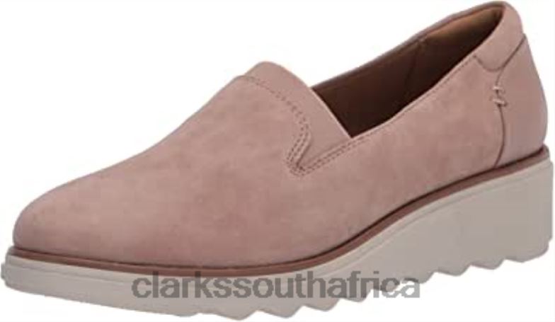 Women's Sharon Dolly Loafer Clarks Dusty Pink Suede 840401351 Women Clarks Dusty Pink Suede