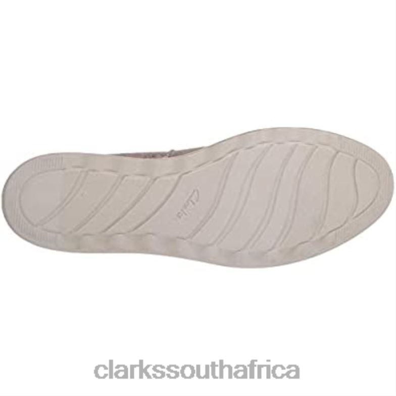 Women's Sharon Dolly Loafer Pewter Metallic Textile Clarks 840402318 Women Clarks Pewter Metallic Textile