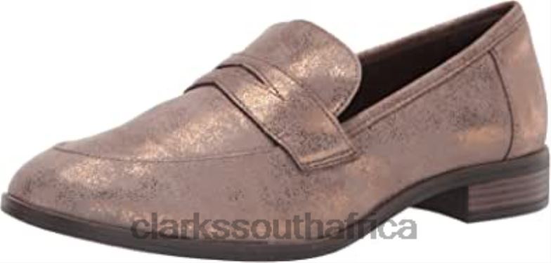 Women's Trish Rose Loafer Clarks Copper Metallic 840402423 Women Clarks Copper Metallic