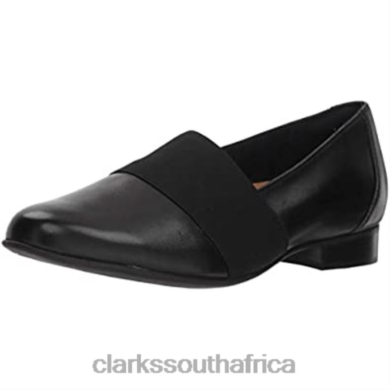 Women's Un Blush Lo Loafer Black Leather Clarks 84040342 Women Clarks Black Leather