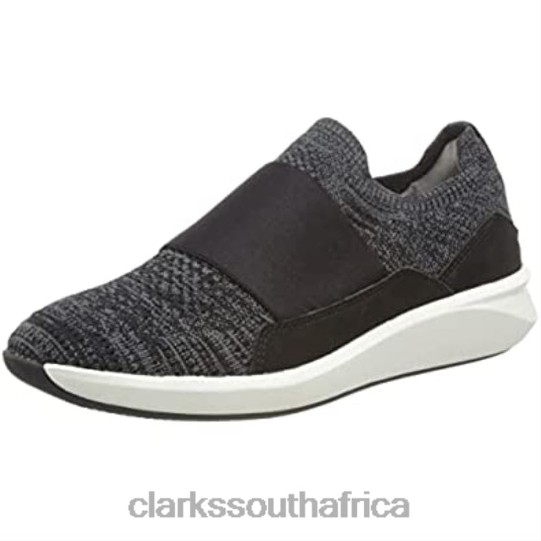 Black Knit Clarks Women's Un Rio Knit Mule 840401083 Women Clarks Black Knit