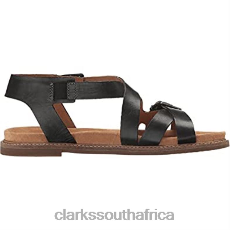 Black Leather Clarks Women's Corsio Bambi Platform 840402851 Women Clarks Black Leather