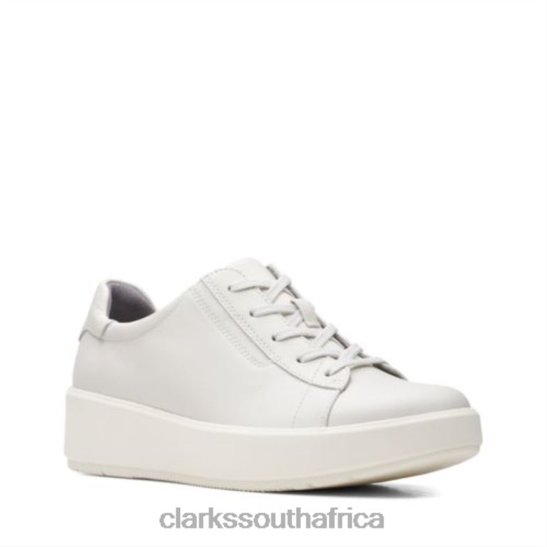 Clarks Layton Lace White Leather 840403898 Women Clarks White Leather
