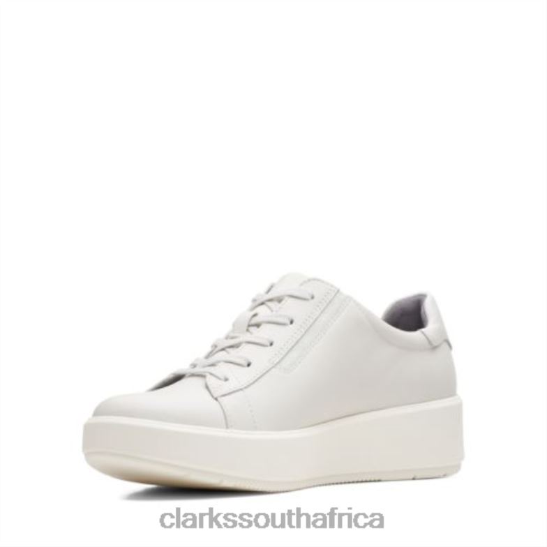 Clarks Layton Lace White Leather 840403898 Women Clarks White Leather