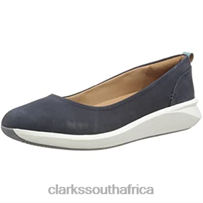 Clarks Navy Nubuck Women's Un Rio Vibe Mule 84040793 Women Clarks Navy Nubuck