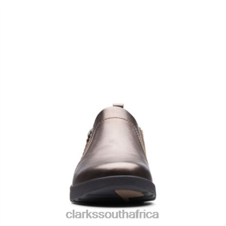 Clarks Un Adorn Zip Pebble Metallic 840404034 Women Clarks Pebble Metallic