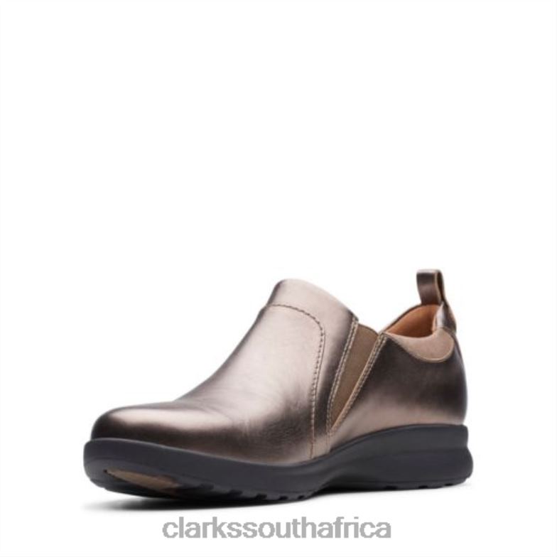 Clarks Un Adorn Zip Pebble Metallic 840404034 Women Clarks Pebble Metallic