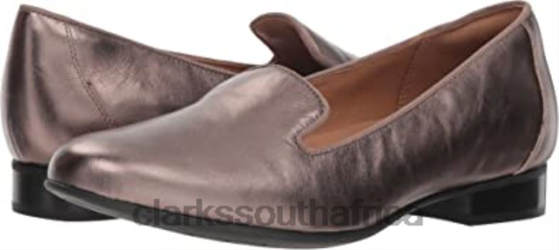 Clarks Un Blush Step For Women Pebble Metallic Leather 840402930 Women Clarks Pebble Metallic Leather