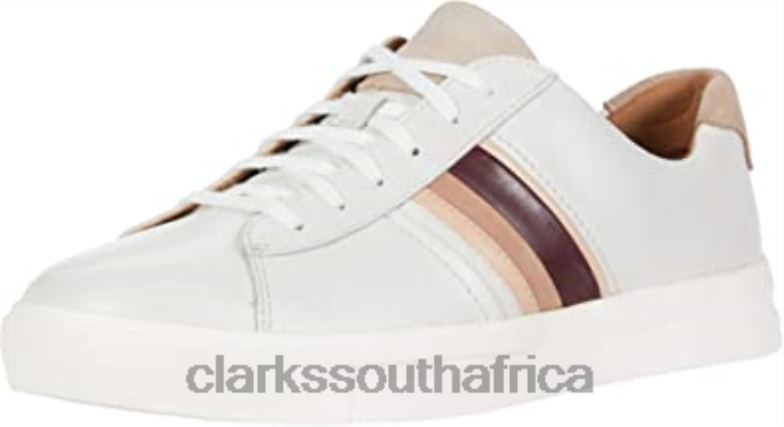 Clarks White Leather Women's Un Maui Band Shoes 840402753 Women Clarks White Leather