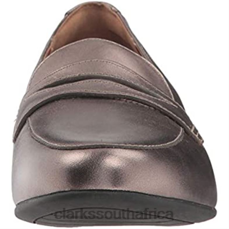 Clarks Women's Un Blush Go Pebble Metallic Leather 840401179 Women Clarks