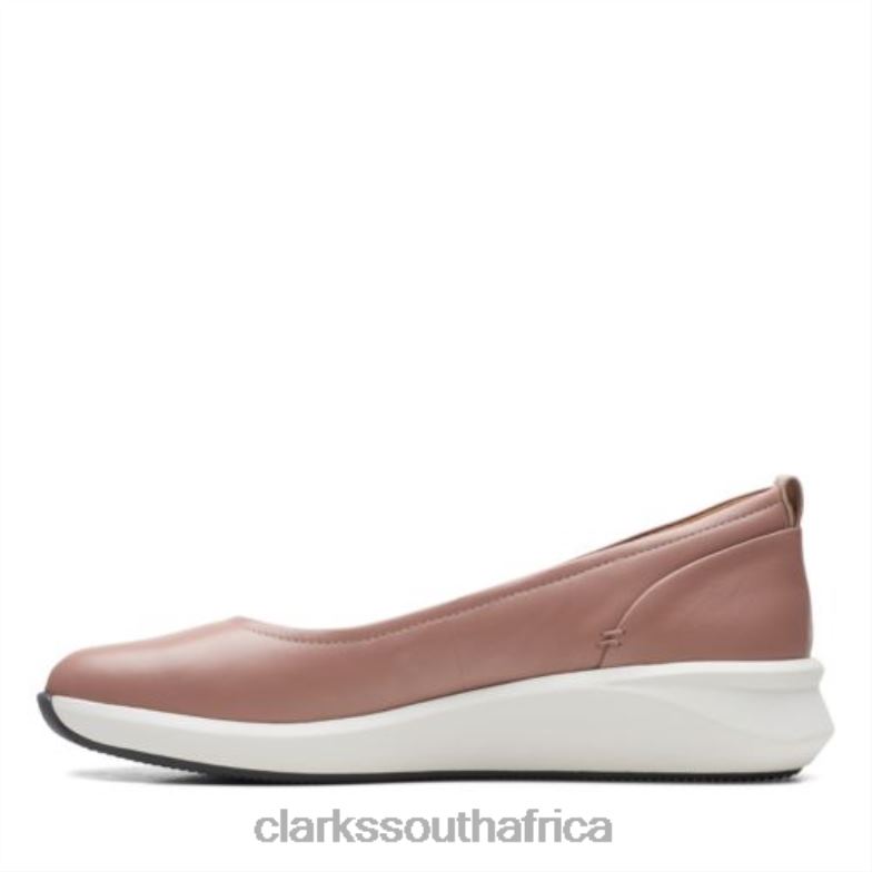 Dusty Pink Leather Clarks Un Rio Vibe 840403947 Women Clarks Dusty Pink Leather
