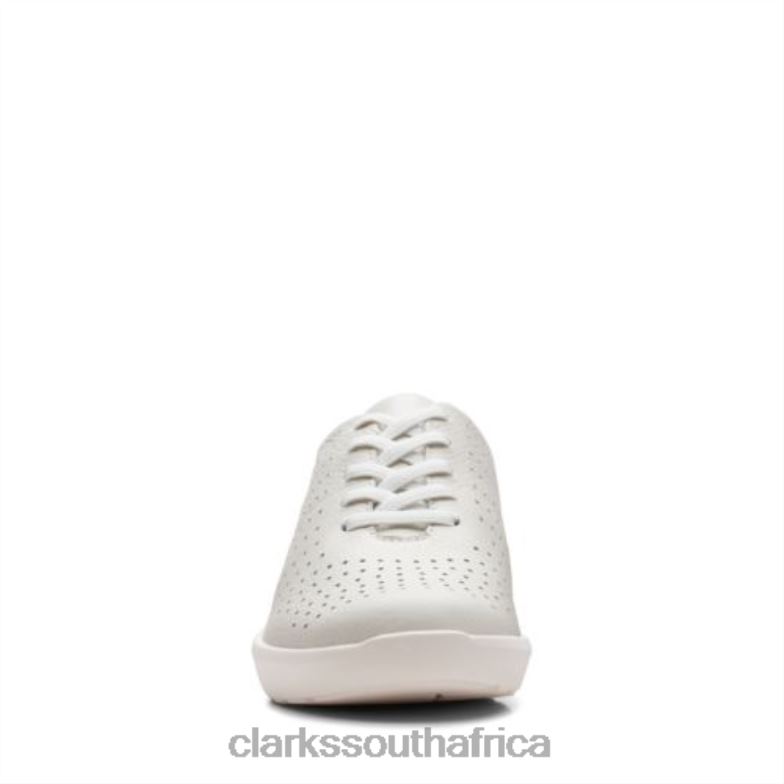 Kayleigh Aster White Leather Clarks 840403870 Women Clarks White Leather